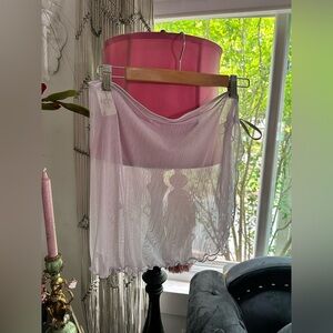 NWOT Jessica Simpson Mesh Beach Coverup In Lavender